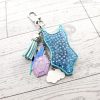 Opalite Era Showgirl Bag Charm • Custom Lyric Engraved Heart Or Glow-In-The-Dark Lightning Bolt – Vigilante Shit - For The Swifties – Handmade By Shessocrafty Goods