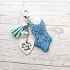 Opalite Era Showgirl Bag Charm • Custom Lyric Engraved Heart Or Glow-In-The-Dark Lightning Bolt – Vigilante Shit - For The Swifties – Handmade By Shessocrafty Goods