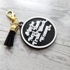 Maybe Next Time Trust Black Women Bag Charm &Amp; Keychain • 3D Printed Statement Accessory – Keychains – Handmade By Shessocrafty Goods