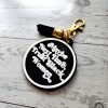 Maybe Next Time Trust Black Women Bag Charm &Amp; Keychain • 3D Printed Statement Accessory – Keychains – Handmade By Shessocrafty Goods