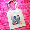 Floral Canvas Tote Bag • Still Not Thriving, Mental Health Statement – Say It Louder – Handmade By Shessocrafty Goods