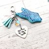 Opalite Era Showgirl Bag Charm • Custom Lyric Engraved Heart Or Glow-In-The-Dark Lightning Bolt – Vigilante Shit - For The Swifties – Handmade By Shessocrafty Goods