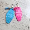 il_fullxfull.7787147556_n1we-2 Big Feminist Energy Motel Keychain | Retro Rhinestone Bag Charm – Keychains – Handmade By Shessocrafty Goods