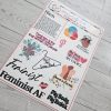 Feminist Af Sticker Sheet - Empowering Intersectional Feminism Decals – Say It Louder – Handmade By Shessocrafty Goods