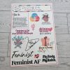Feminist Af Sticker Sheet - Empowering Intersectional Feminism Decals – Say It Louder – Handmade By Shessocrafty Goods