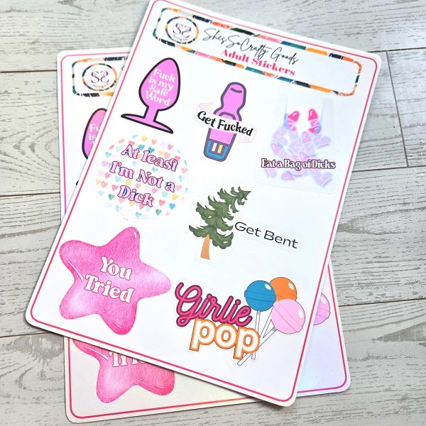 il_fullxfull.7816540640_iwj0 Sassy Adult Sticker Sheet – Mature Humor, Planner Stickers (Kiss Cut) – Say It Louder – Handmade By Shessocrafty Goods