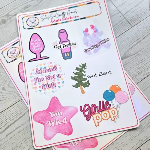 Sassy Adult Sticker Sheet – Mature Humor, Planner Stickers (Kiss Cut) – Stickers – Handmade by ShesSoCrafty Goods