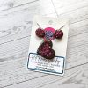 Hot Pink Wood Resin Heart Necklace And Earring Set | Handmade Jewelry – Jewelry – Handmade By Shessocrafty Goods