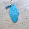 il_fullxfull.7835081675_k0n6-2 Big Feminist Energy Motel Keychain | Retro Rhinestone Bag Charm – Keychains – Handmade By Shessocrafty Goods