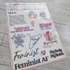 Feminist Af Sticker Sheet - Empowering Intersectional Feminism Decals – Say It Louder – Handmade By Shessocrafty Goods
