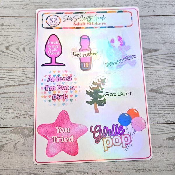 il_fullxfull.7864480739_1di6 Sassy Adult Sticker Sheet – Mature Humor, Planner Stickers (Kiss Cut) – Say It Louder – Handmade By Shessocrafty Goods