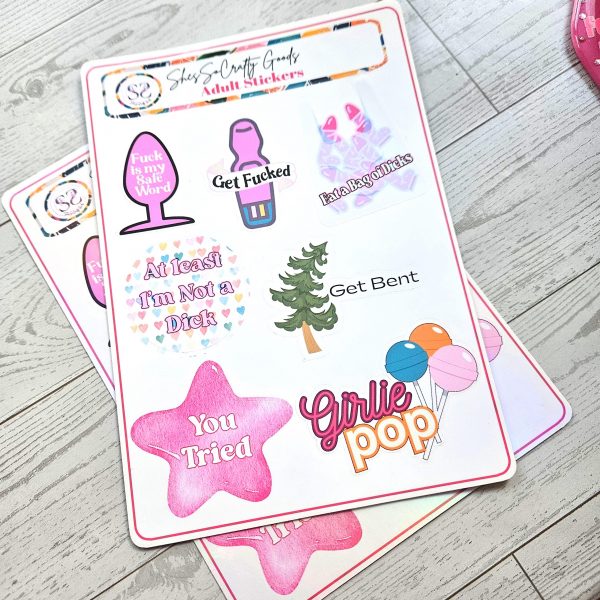 il_fullxfull.7864485041_qufn Sassy Adult Sticker Sheet – Mature Humor, Planner Stickers (Kiss Cut) – Say It Louder – Handmade By Shessocrafty Goods