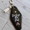 Retro Motel Keychain | Do It For The Plot | Rhinestones, Tassel Accent – Keychains – Handmade By Shessocrafty Goods