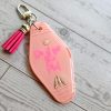 Retro Motel Keychain | Do It For The Plot | Rhinestones, Tassel Accent – Keychains – Handmade By Shessocrafty Goods