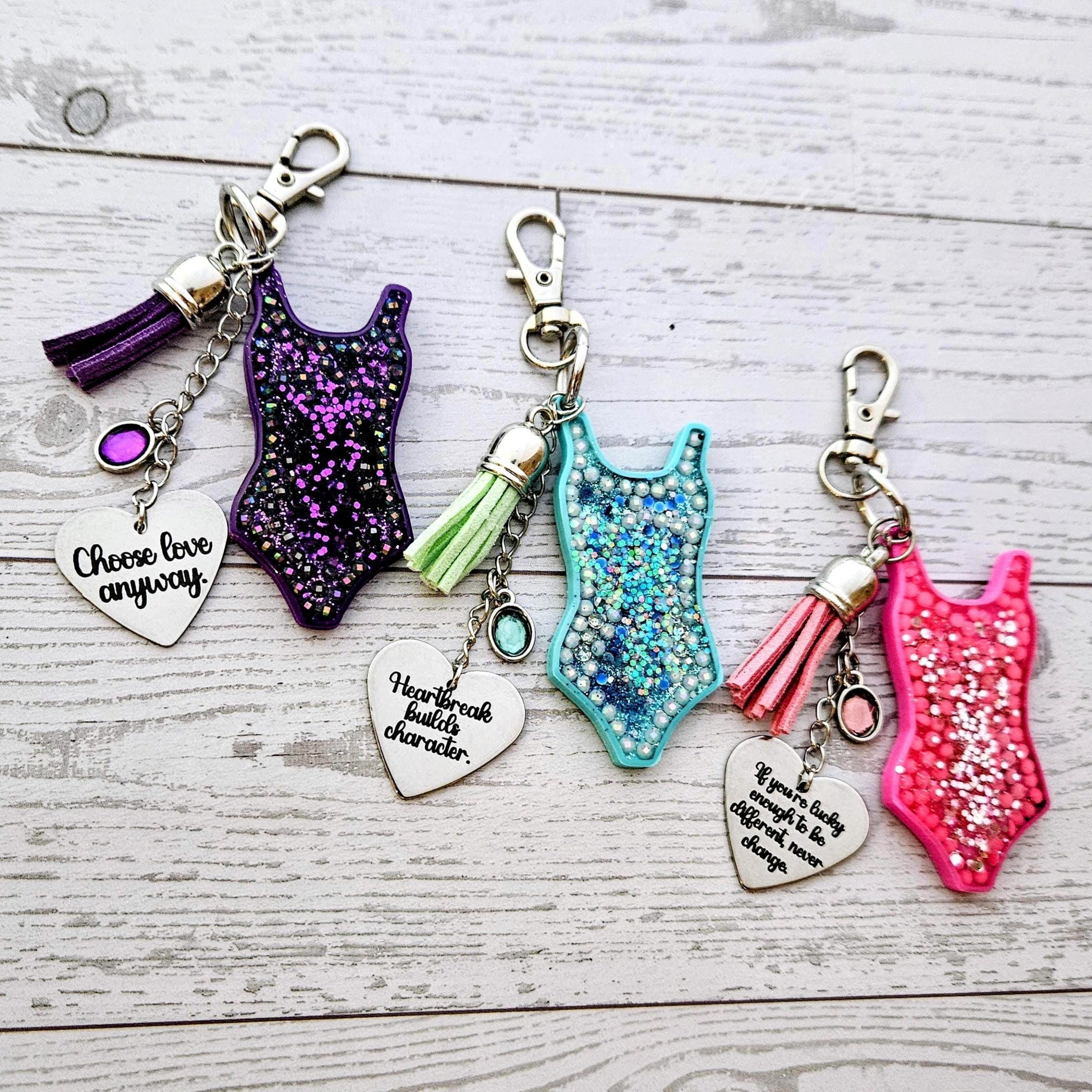 Showgirl Era Bodysuit Keychain – Personalized Rhinestone Bag Charm, Pink Blue or Purple Showgirl Era Bodysuit Keychain – Personalized Rhinestone Bag Charm, Pink Blue Or Purple – Keychains – Handmade By Shessocrafty Goods