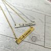 il_fullxfull.7629628295_rozp Fuck Fascism Laser Engraved Activist Bar Necklace β Stainless Steel Or Gold Plated β Jewelry β Handmade By Shessocrafty Goods