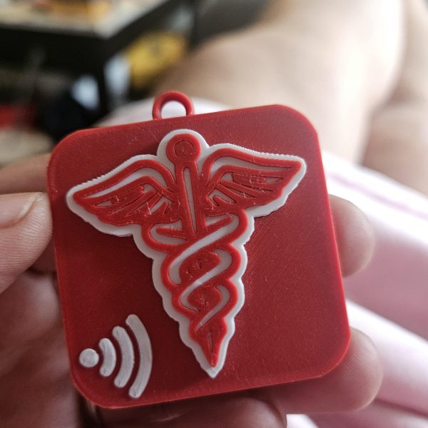 il_fullxfull.7864392880_7k8d Nfc Emergency Tag | 3D Printed Medical Id Keychain For Kids And Adults β Keychains β Handmade By Shessocrafty Goods