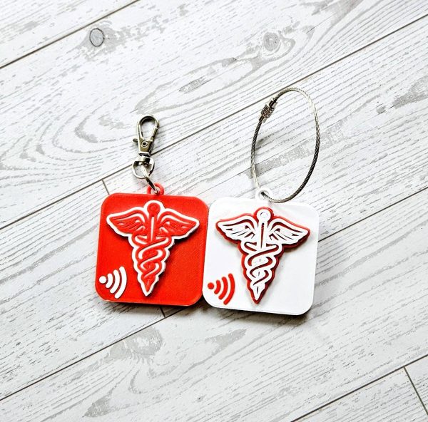 Loud Color. Louder Statements. - ShesSoCrafty Goods Nfc Emergency Tag | 3D Printed Medical Id Keychain For Kids And Adults – Keychains – Handmade By Shessocrafty Goods