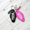 il_fullxfull.7867831356_npa1 Catching Print Motel Keychain — Funny Cheeky Bag Charm With Studs And Tassel – Keychains – Handmade By Shessocrafty Goods