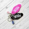 il_fullxfull.7867841992_br1y Catching Print Motel Keychain — Funny Cheeky Bag Charm With Studs And Tassel – Keychains – Handmade By Shessocrafty Goods