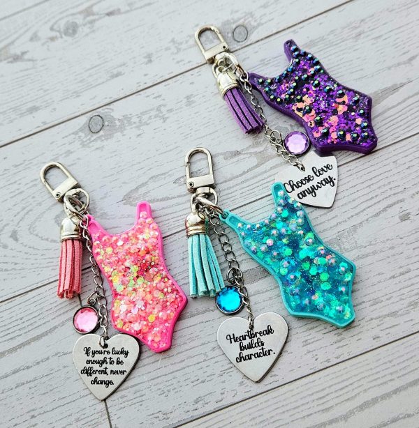 il_fullxfull.7961632983_l0js Eras Bodysuit Keychain – Personalized Rhinestone Bag Charm, Pink Blue Or Purple – Keychains – Handmade By Shessocrafty Goods