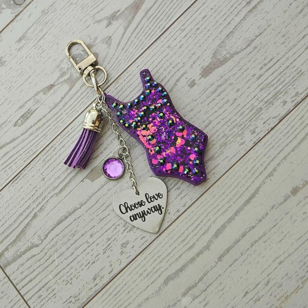 il_fullxfull.7961642407_cmvj Eras Bodysuit Keychain – Personalized Rhinestone Bag Charm, Pink Blue Or Purple – Keychains – Handmade By Shessocrafty Goods