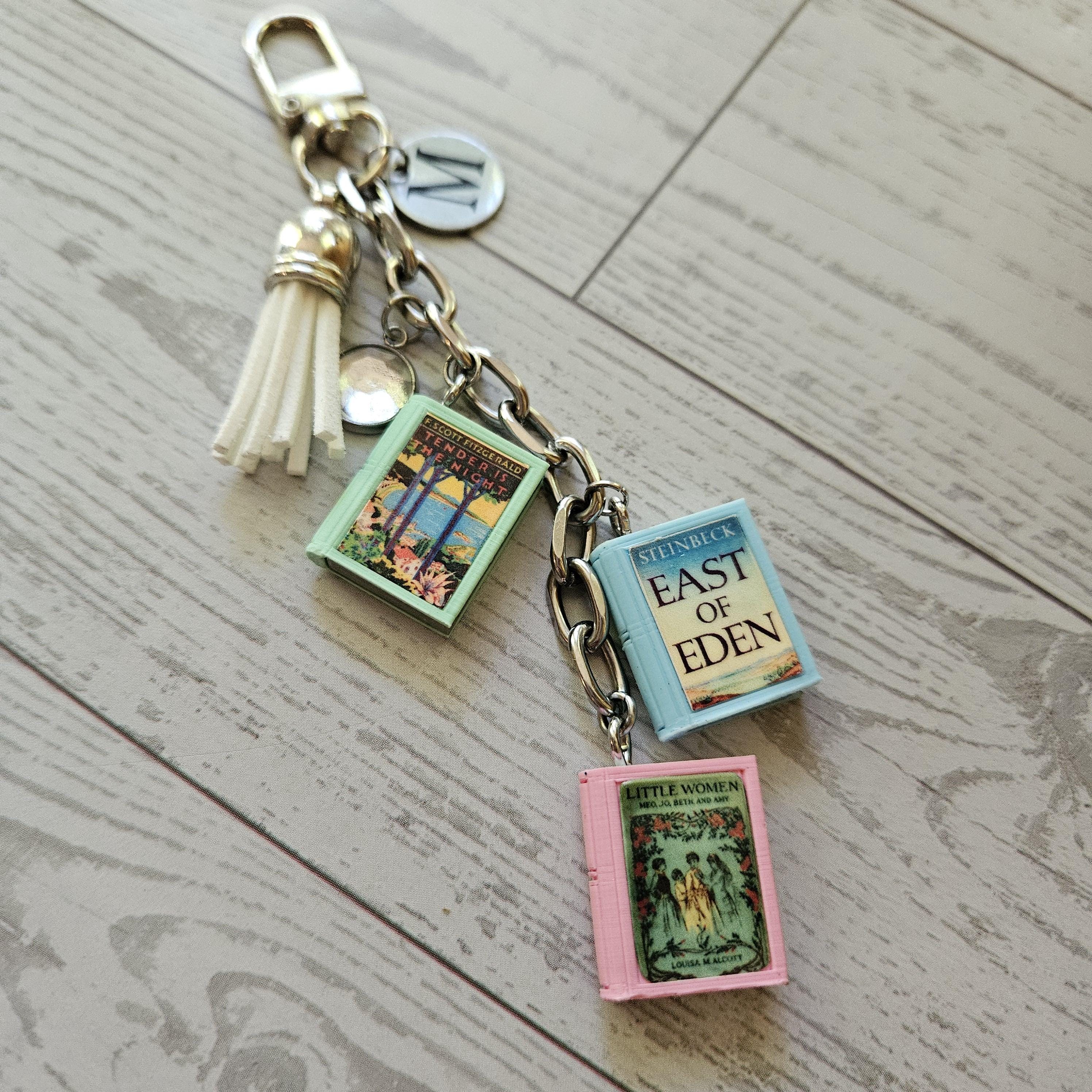 Personalized Mini Book Bag Charm Set of 3 | Custom Cover Book Lover Gift 9 Personalized Mini Book Bag Charm Set Of 3 | Custom Cover Book Lover Gift – Bookish – Handmade By Shessocrafty Goods