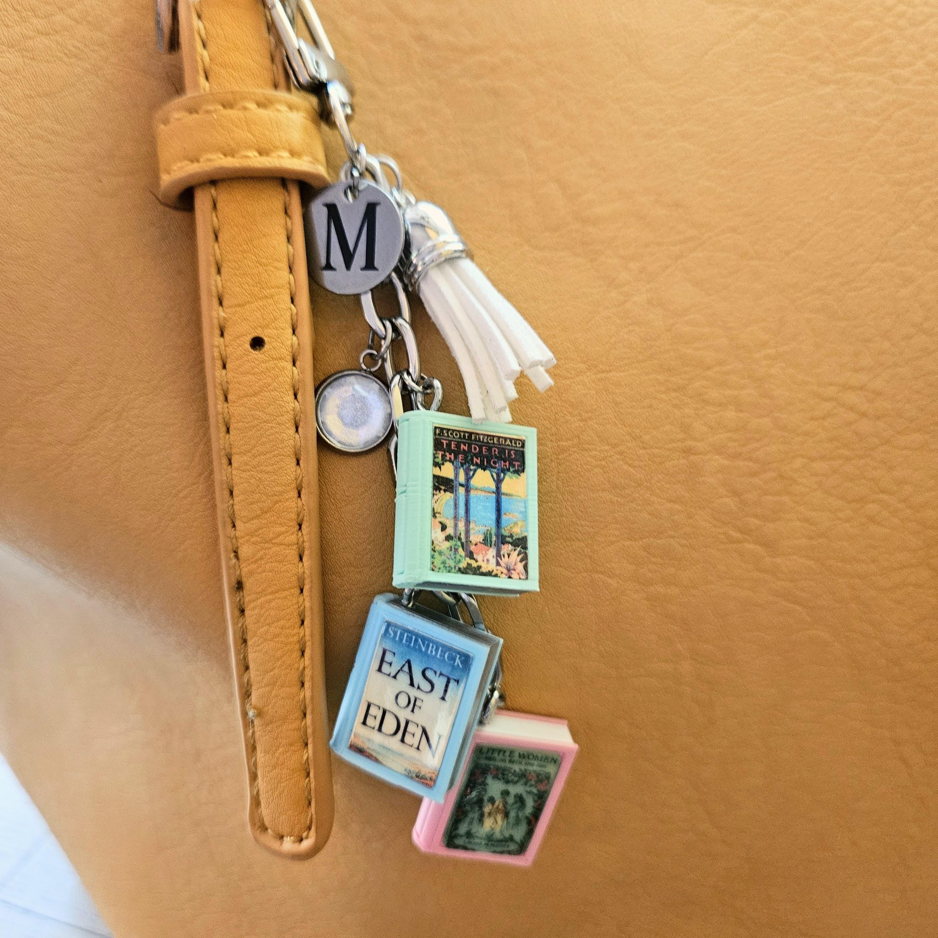 Personalized Mini Book Bag Charm Set of 3 | Custom Cover Book Lover Gift 3 Personalized Mini Book Bag Charm Set Of 3 | Custom Cover Book Lover Gift – Bookish – Handmade By Shessocrafty Goods