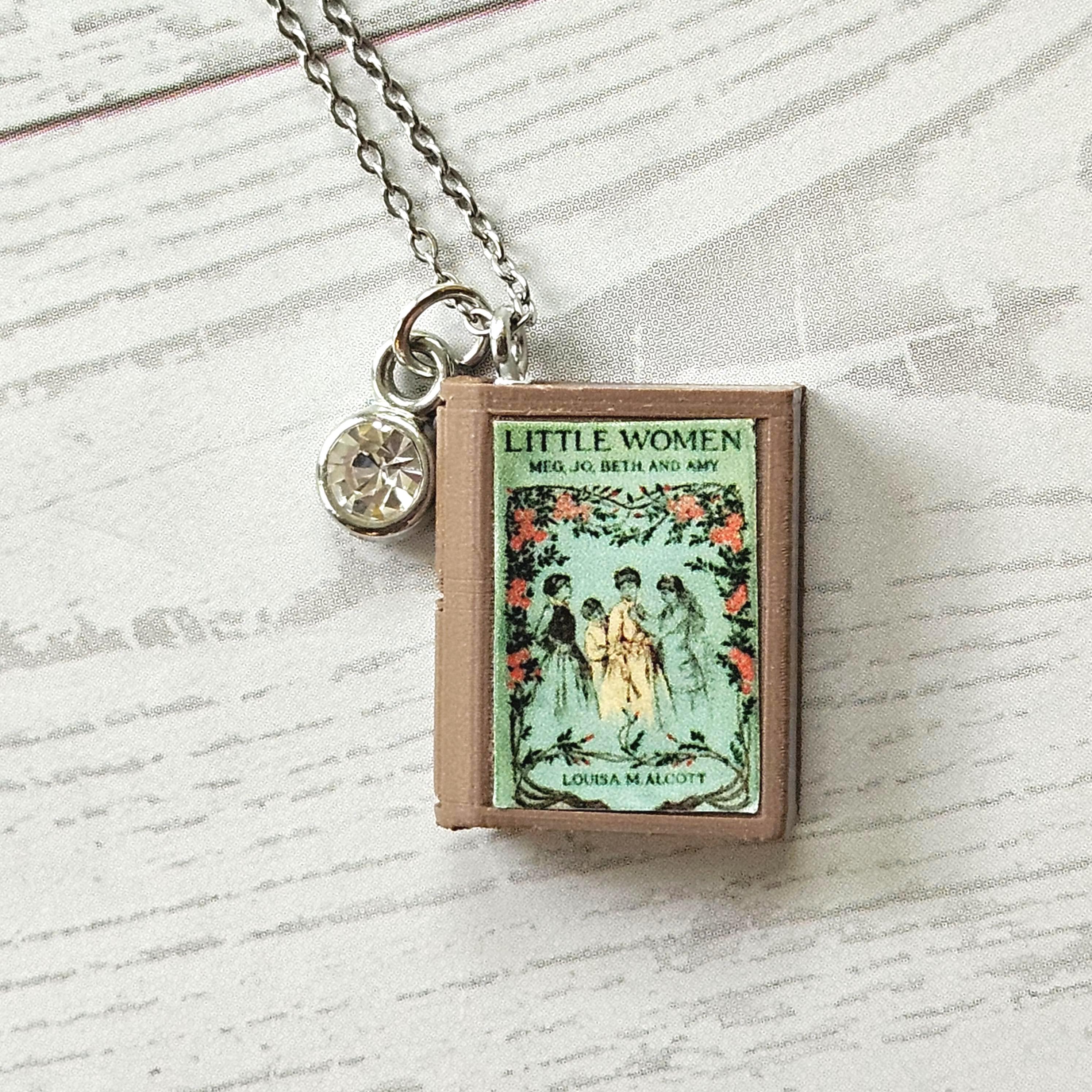 Custom Miniature Book Necklace, Personalized Book Lover Gift, Bookish Jewelry – Bookish – Handmade By Shessocrafty Goods