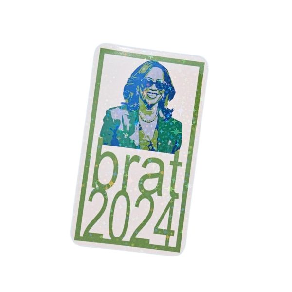 Loud Color. Louder Statements. - ShesSoCrafty Goods Kamala Harris Brat 2024 Original Art Sticker Holographic – Uncategorized – Handmade by ShesSoCrafty Goods