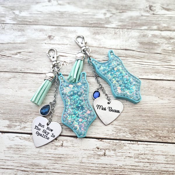 il_fullxfull.7581636722_n9kg Custom Showgirl Eras Bodysuit Keychain – Personalized Glitter Resin Bag Charm with Engraved Quote – Keychains – Handmade by ShesSoCrafty Goods