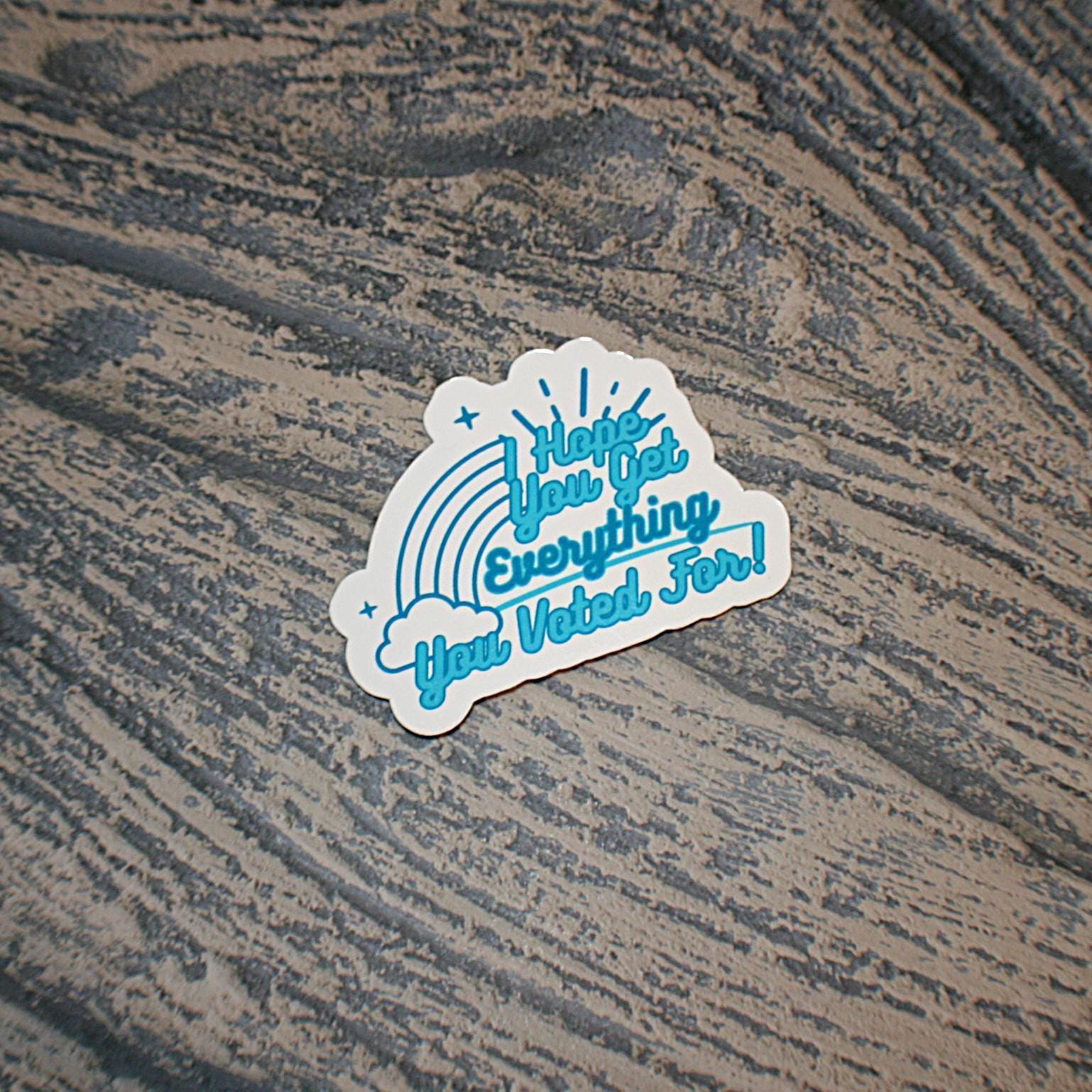 I Hope You Get Everything You Voted For Sticker, Sarcastic Political Decal I Hope You Get Everything You Voted For Sticker, Sarcastic Political Decal β Say It Louder β Handmade by ShesSoCrafty Goods