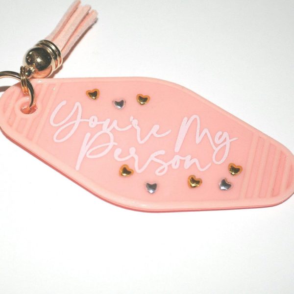 Grey's Anatomy Motel Keychain Bag Charm – Keychains – Handmade by ShesSoCrafty Goods