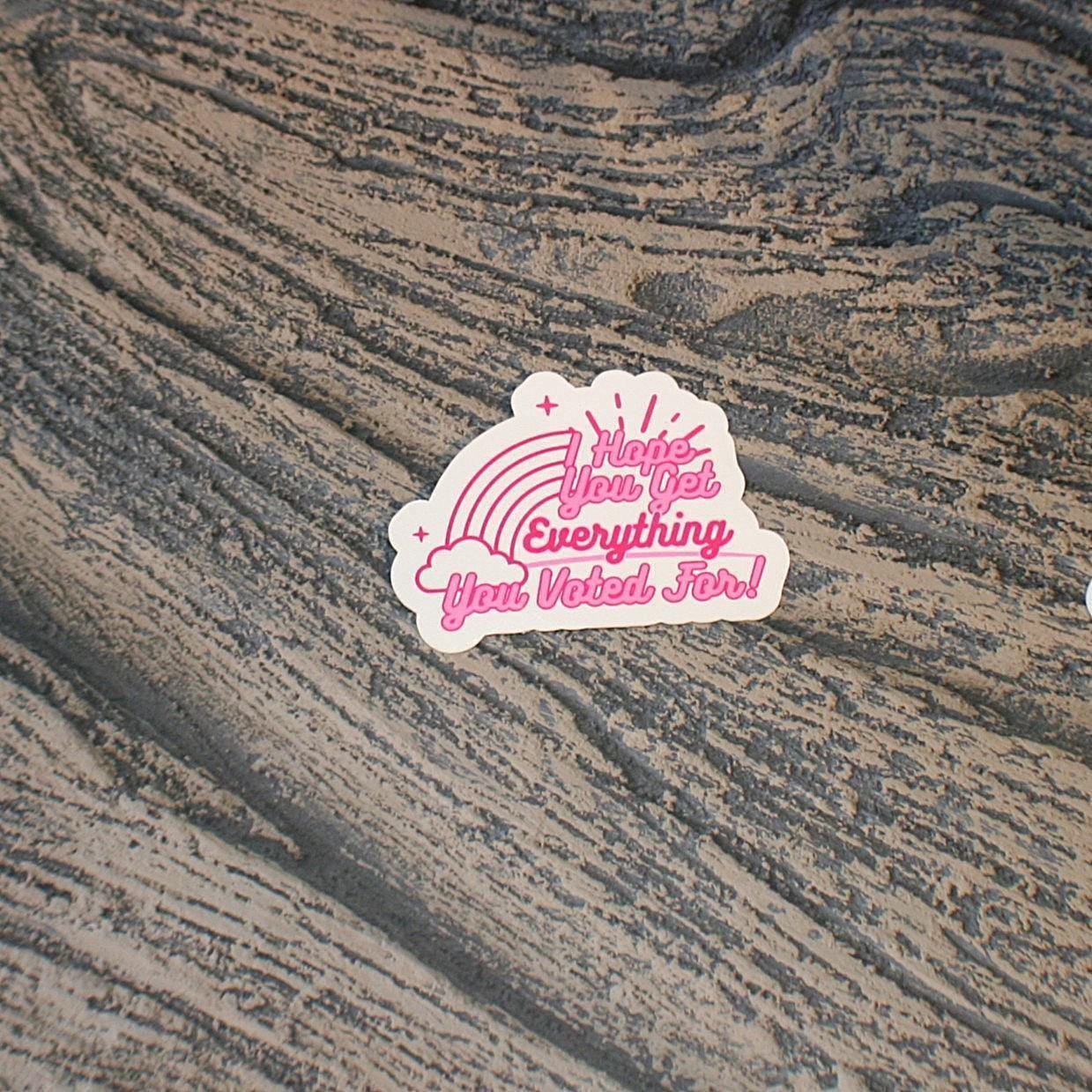I Hope You Get Everything You Voted For Sticker, Sarcastic Political Decal I Hope You Get Everything You Voted For Sticker, Sarcastic Political Decal β Say It Louder β Handmade by ShesSoCrafty Goods