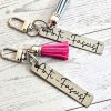Anti-Fascist Minimalist Keychain - Activist Stainless Steel Bag Charm – Keychains – Handmade by ShesSoCrafty Goods