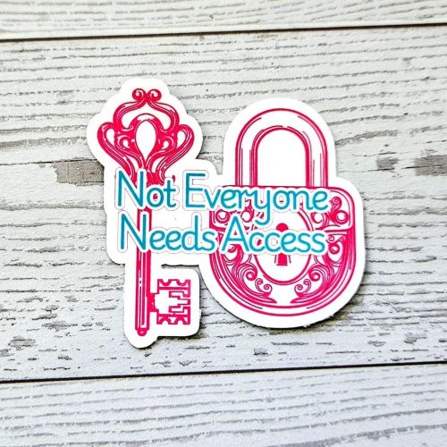 Boundaries and Consent Sticker – Key & Lock Design, Waterproof Vinyl Decal – Say It Louder – Handmade by ShesSoCrafty Goods