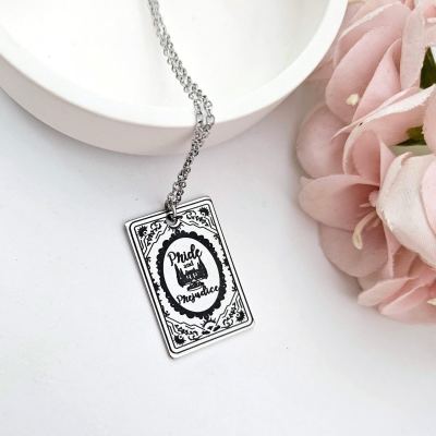Pride and Prejudice Book Necklace – Jane Austen Literary Jewelry – Engraved Regency Pendant – Bookish – Handmade by ShesSoCrafty Goods