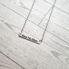 il_fullxfull.7581663782_ruju Fear No Man Necklace β Feminist Stainless Steel Bar Pendant with Black Engraving β Jewelry β Handmade by ShesSoCrafty Goods