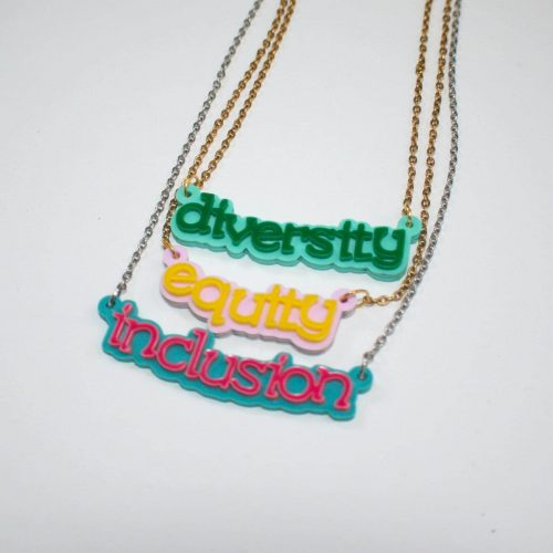 il_fullxfull.7581667376_ezye DEI Necklace Trio - Diversity - Equity - Inclusion - Choose one or Full set – Jewelry – Handmade by ShesSoCrafty Goods