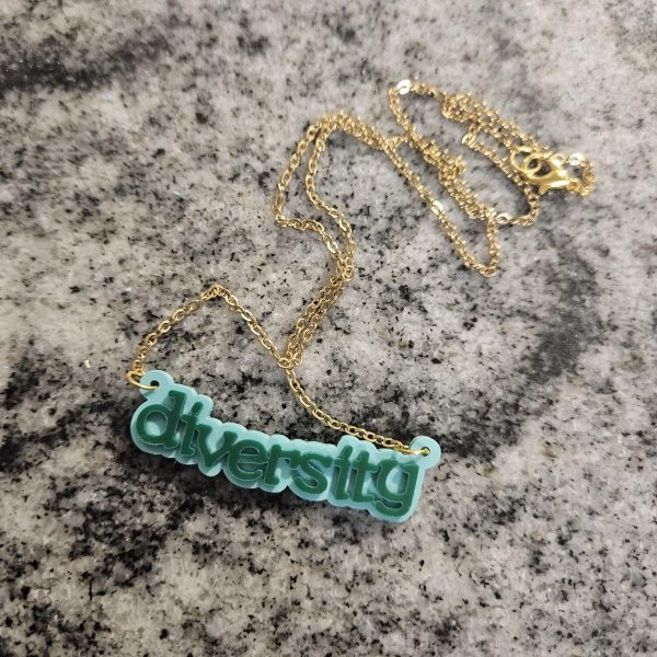 DEI Necklace Trio - Diversity - Equity - Inclusion - Choose one or Full set – Jewelry – Handmade by ShesSoCrafty Goods