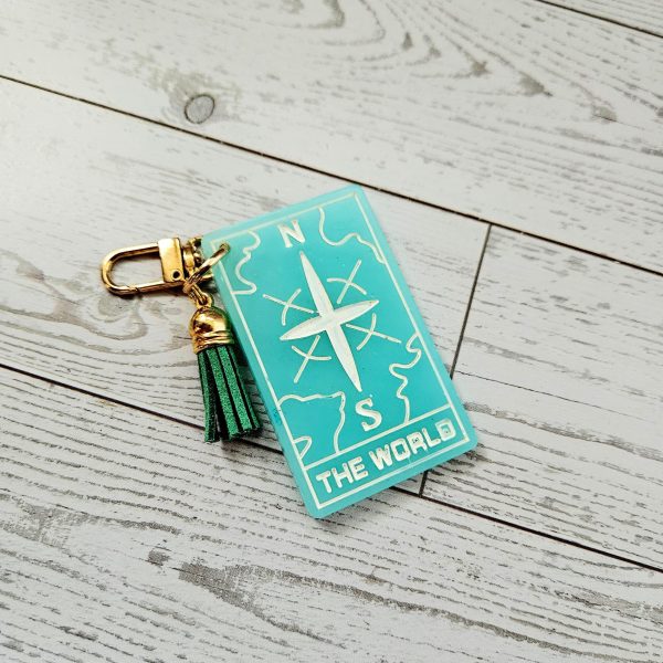 il_fullxfull.7581673390_sqc8 Major Arcana Tarot Card Keychains – 6 Bright & Magical Varieties – Keychains – Handmade by ShesSoCrafty Goods