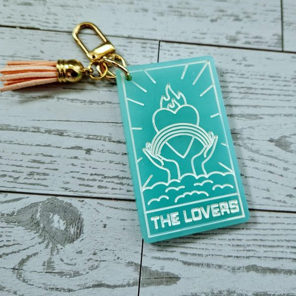 il_fullxfull.7581673632_p6ca Major Arcana Tarot Card Keychains – 6 Bright & Magical Varieties – Keychains – Handmade by ShesSoCrafty Goods
