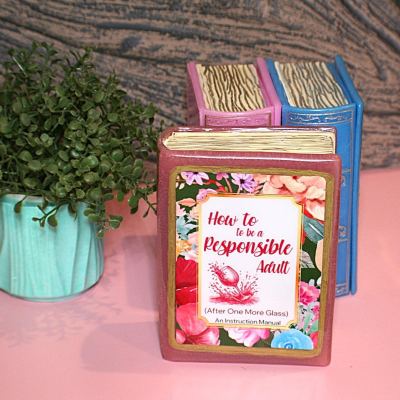 Funny Resin Book Box: 'How to be a Responsible Adult' - Handmade Storage for Book Lovers – Bookish – Handmade by ShesSoCrafty Goods