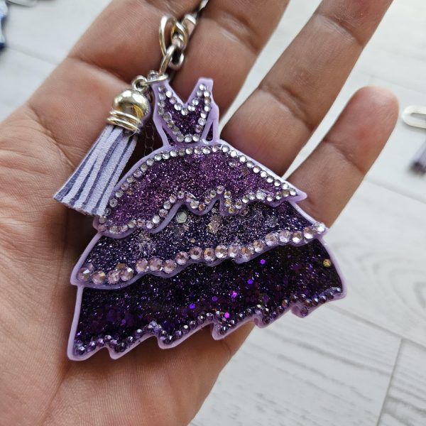 il_fullxfull.7606322668_4ga4 This night is sparkling Eras Dress Glow in the Dark Bag Charm β Keychains β Handmade by ShesSoCrafty Goods