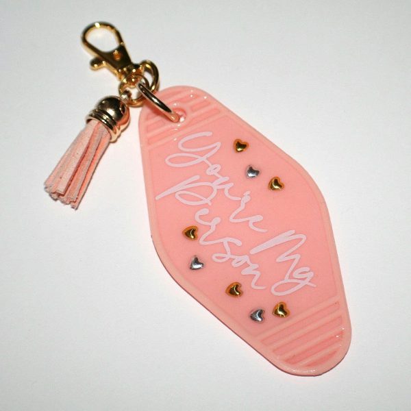 Grey's Anatomy Motel Keychain Bag Charm – Keychains – Handmade by ShesSoCrafty Goods