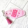 Pink Pony Club Motel Keychain — Pastel Pink Rhinestone Tassel Bag Charm – Uncategorized – Handmade by ShesSoCrafty Goods