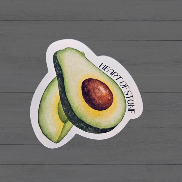 il_fullxfull.7629604289_arhb Holographic Avocado Sticker - Heart of Stone Sticker - Los Campesinos Inspired – Stickers – Handmade by ShesSoCrafty Goods
