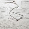 il_fullxfull.7629611881_3szq Fear No Man Necklace β Feminist Stainless Steel Bar Pendant with Black Engraving β Jewelry β Handmade by ShesSoCrafty Goods