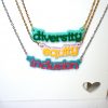 DEI Necklace Trio - Diversity - Equity - Inclusion - Choose one or Full set – Jewelry – Handmade by ShesSoCrafty Goods