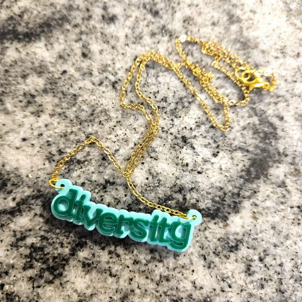 DEI Necklace Trio - Diversity - Equity - Inclusion - Choose one or Full set – Jewelry – Handmade by ShesSoCrafty Goods